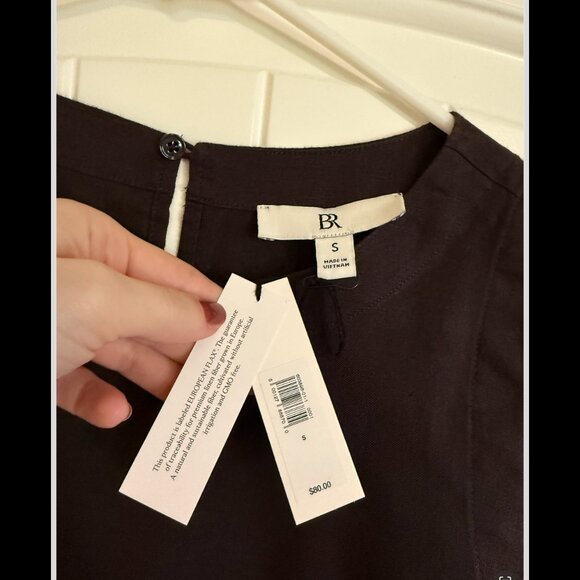 NWT Banana Republic Linen Trapeze Tank in Chocolate Ganache Brown | Size S - Picture 4 of 6